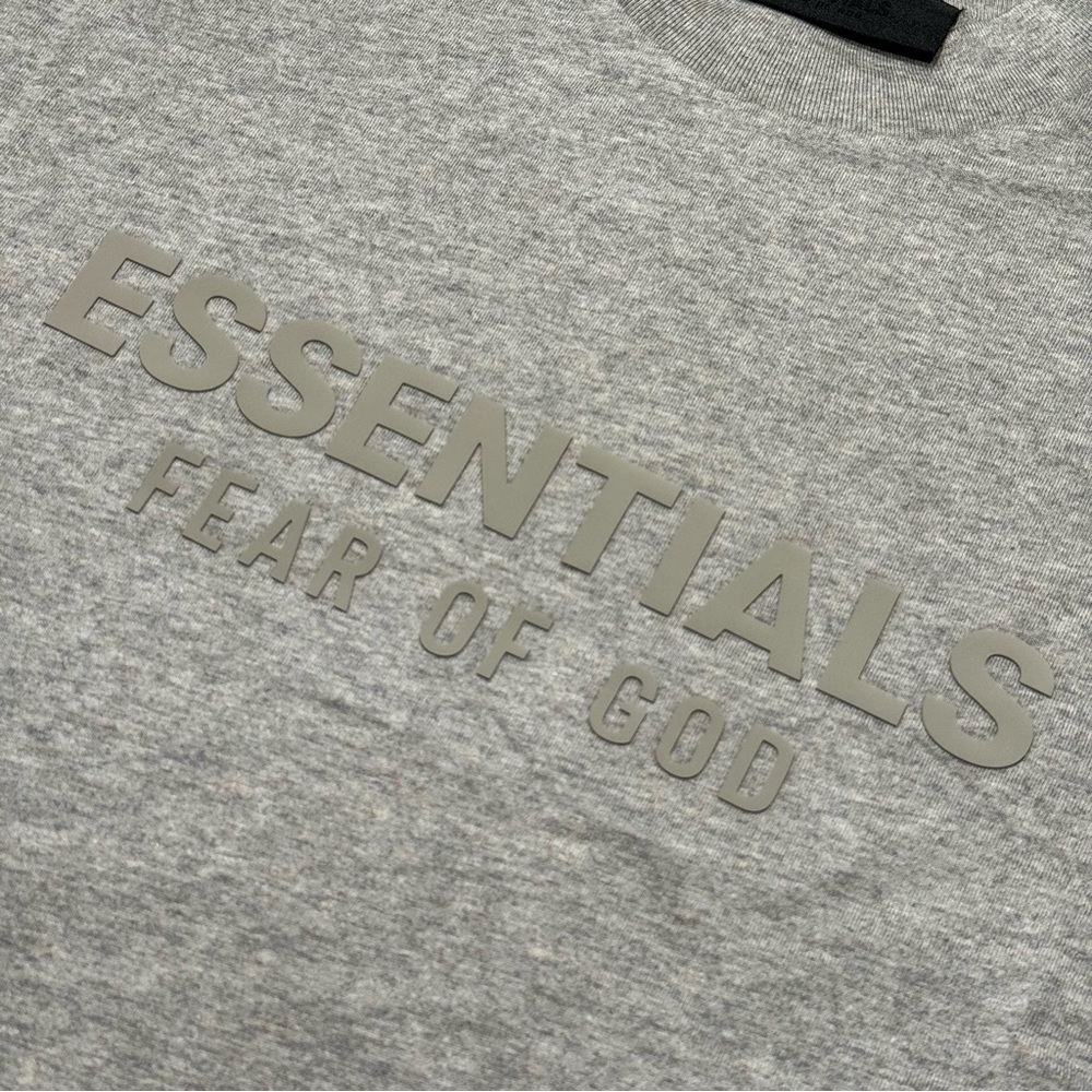 Kids Fear of God Essentials Dark Heather Oatmeal T-Shirt Item# 5658315 - Picture 10 of 12